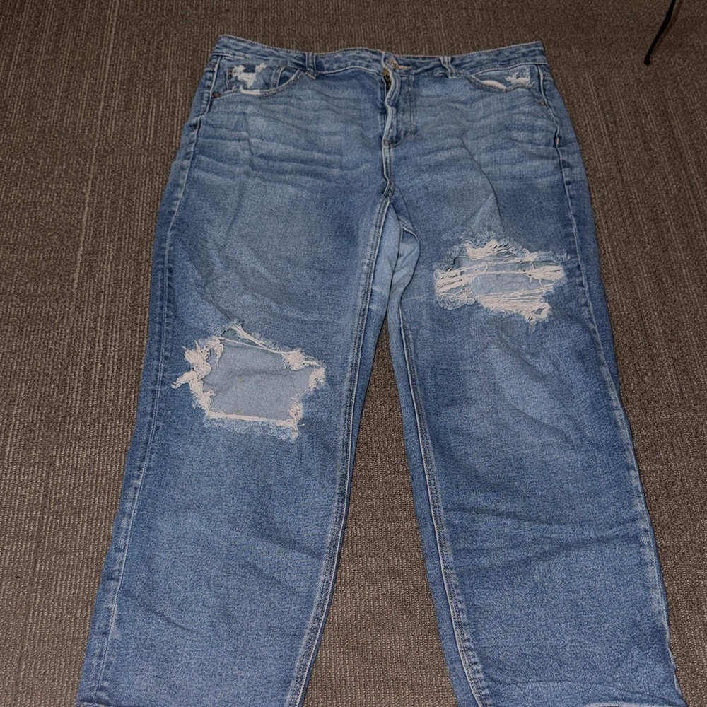 American Eagle Outfitters Women's Distressed Blue Jeans